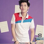 2012夏装新款 韩版修身拼色男士短袖T恤男士T恤