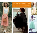 春装2012新款 仙仙美搭 二穿 网纱长裙 半身裙