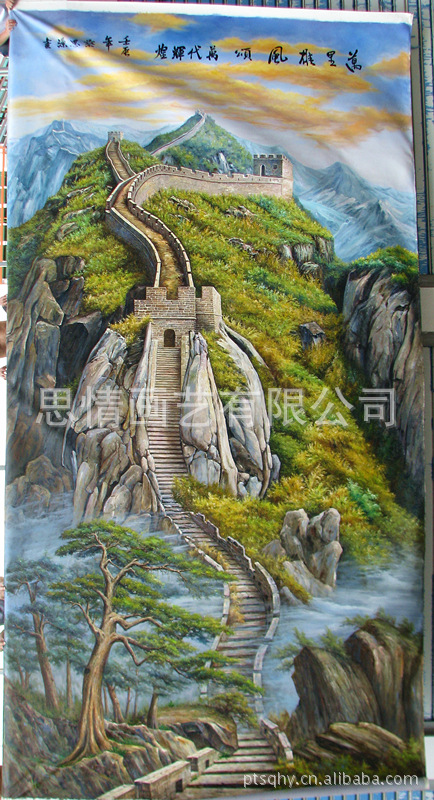 大量提供原创纯手绘长城油画,长城风景油画