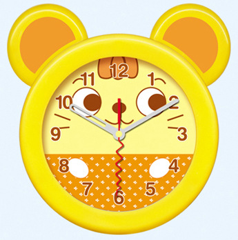 环乐星-大熊头挂钟 卡通时钟 小熊挂钟 钟表塑料 创意家居 厂家