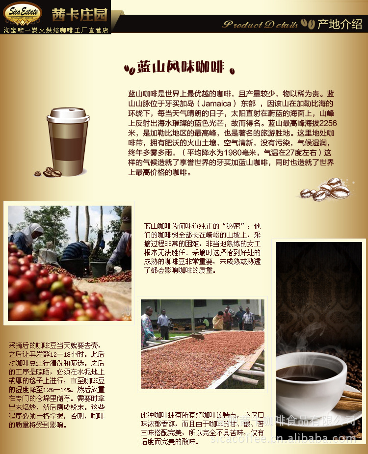 茜卡莊園 掛耳咖啡藍(lán)山咖啡 正品 無(wú)糖 炭火烘焙優(yōu)質(zhì)咖啡粉 香醇