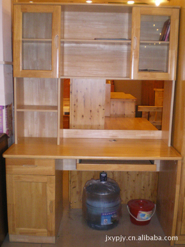 工厂直销品质保证橡木实木家具直角书台书架儿童书台写字台