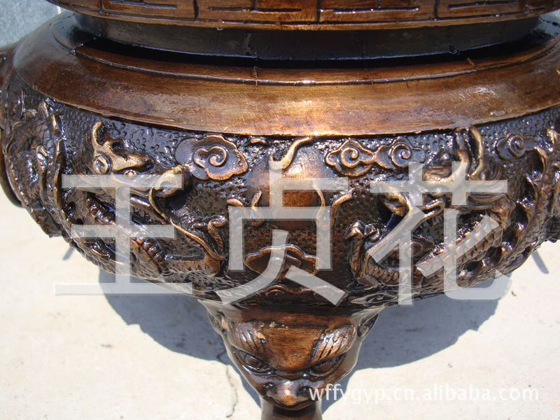特大黄铜仿古香炉口面27厘米/圆香炉/各式铜器风水用品