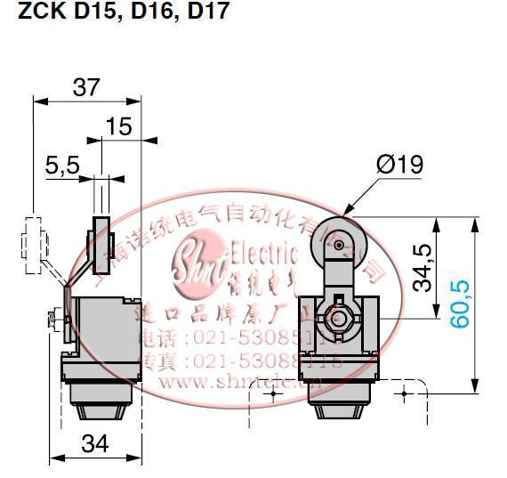 原装施耐德Schneider Te 限位开关头部 ZCK-D15C ZCK-D15