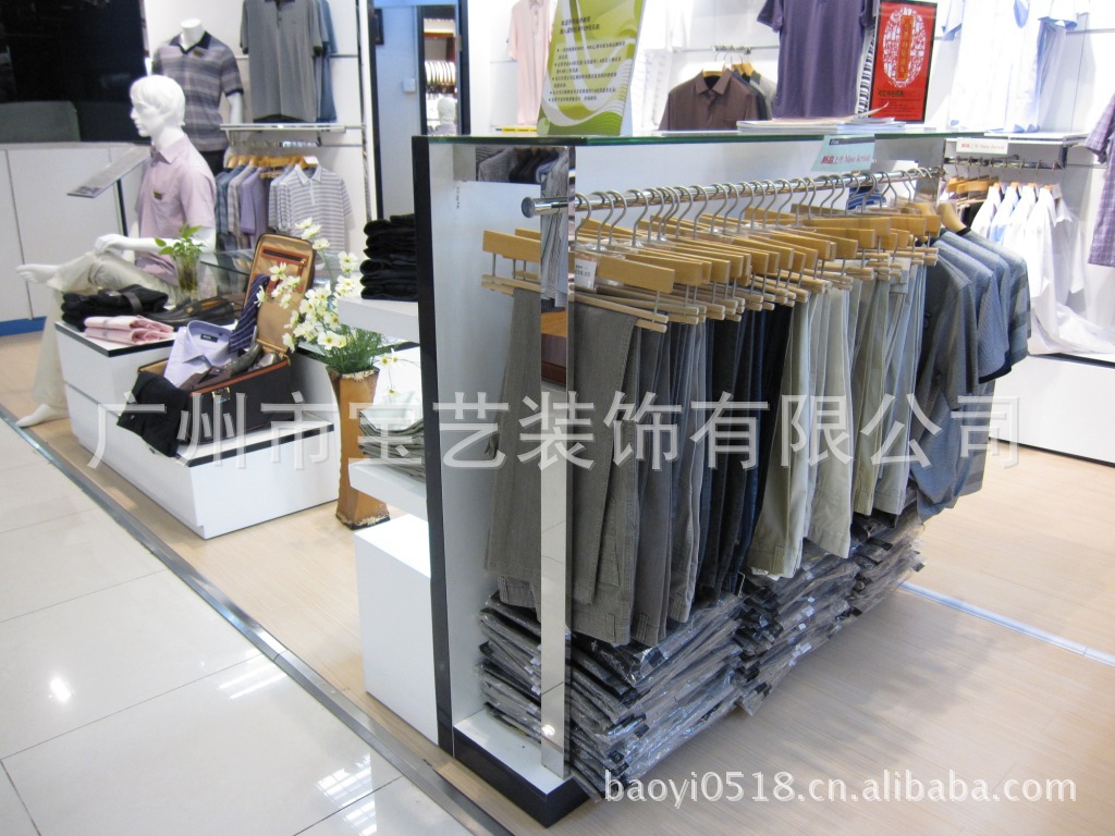 服装道具中岛架厂家直销 服装展示i架 服装挂衣架