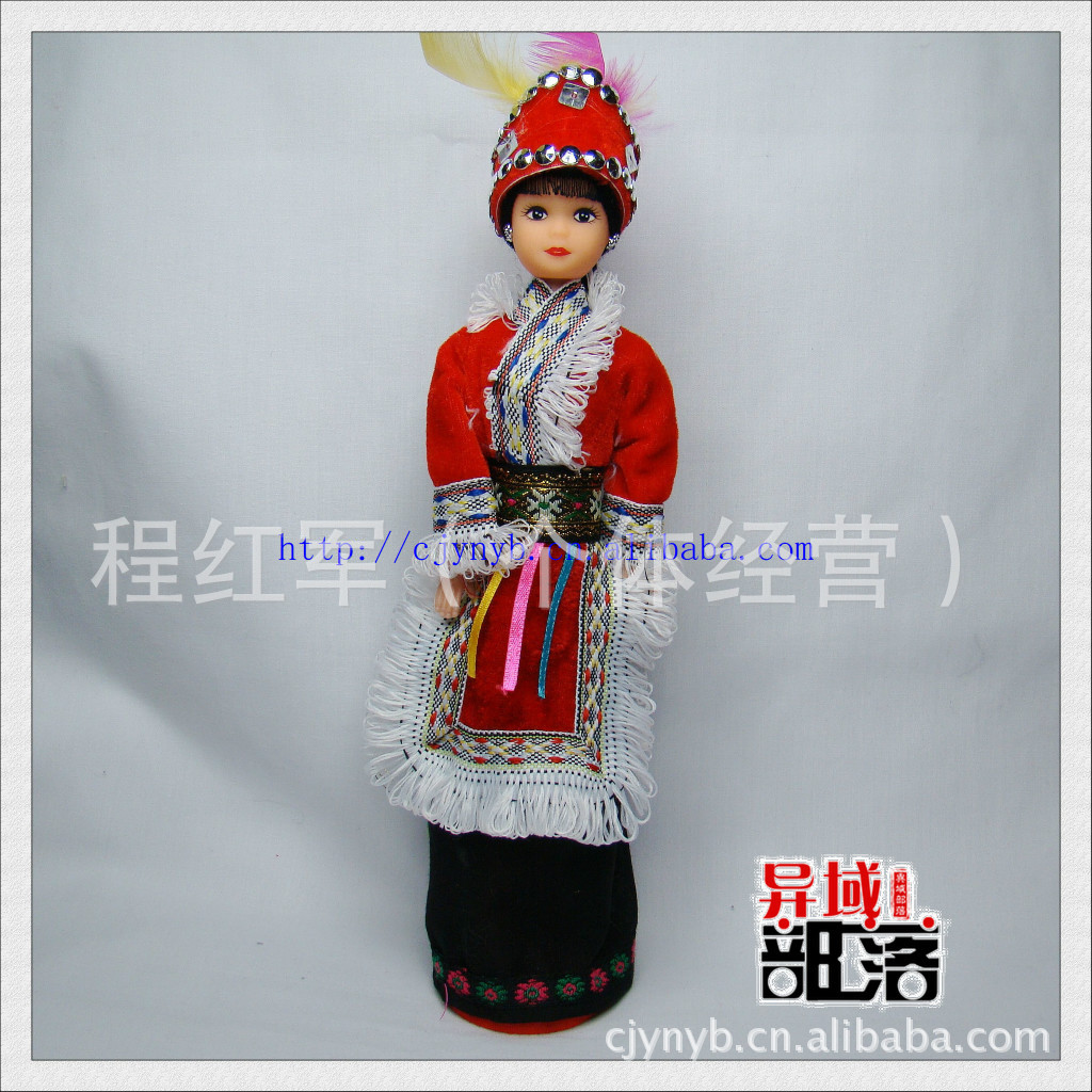 厂家直销 9818民族娃娃 木偶礼品布艺玩具 玩偶汉族zw7-15