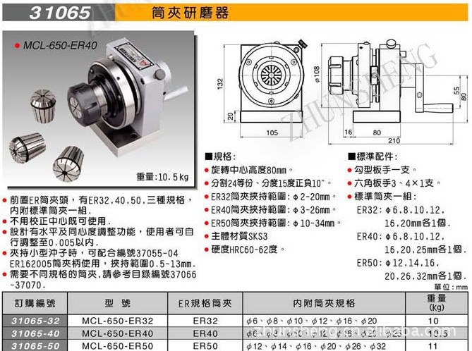 31065筒夹研磨器