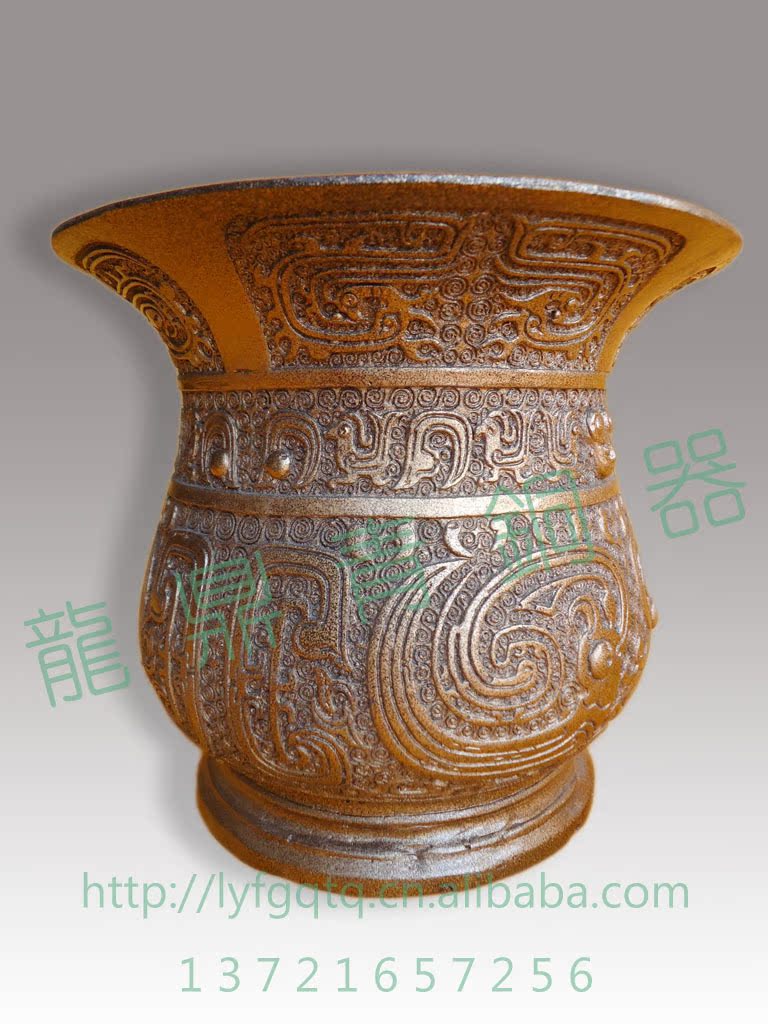 凤纹钵|古代器皿高仿青铜器工艺品礼品古董收藏|烟涧青铜器批发