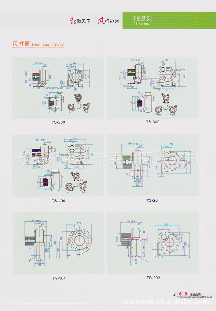 220V/380V小风机【深圳小型离心风机】选75W低噪TS抽风机 