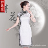 【如意坊】2012夏季新款旗袍 改良提花棉 大红包边
