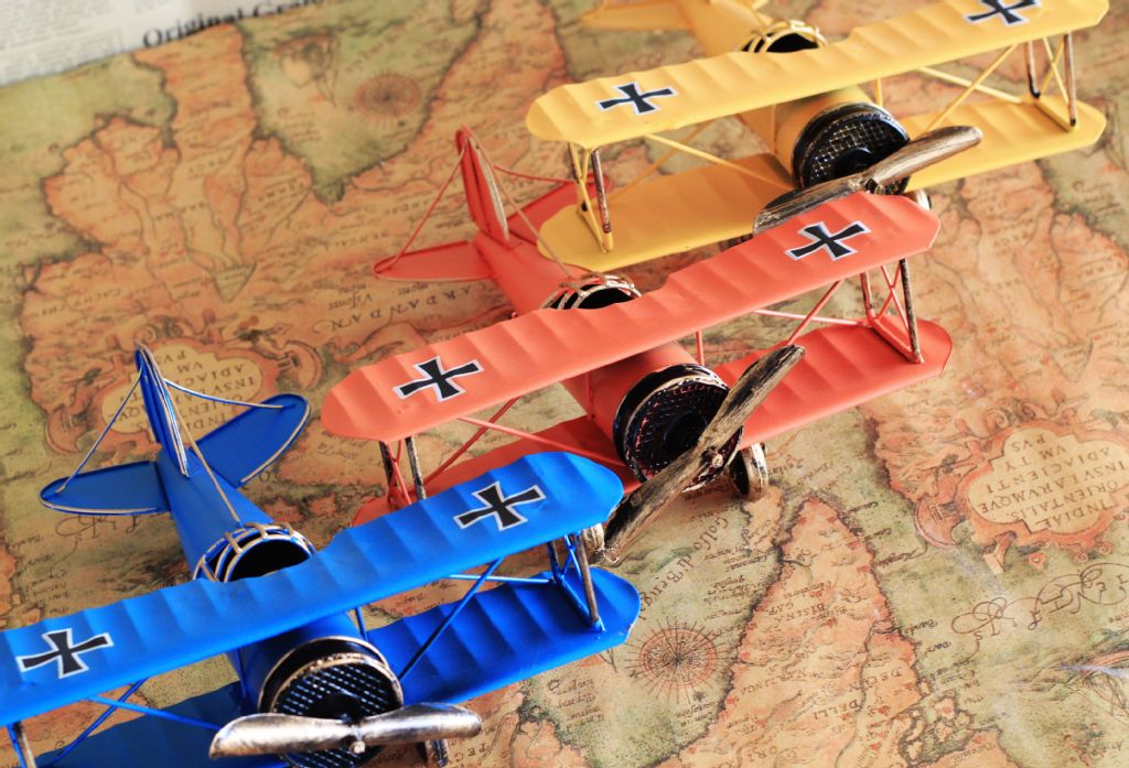 zakka杂货 飞机模型 做旧铁皮玩具 怀旧记忆 礼品工艺