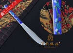 纯银工艺品.银器.纯银制品.纯银刀叉. 景泰蓝纯银刀子-二节小