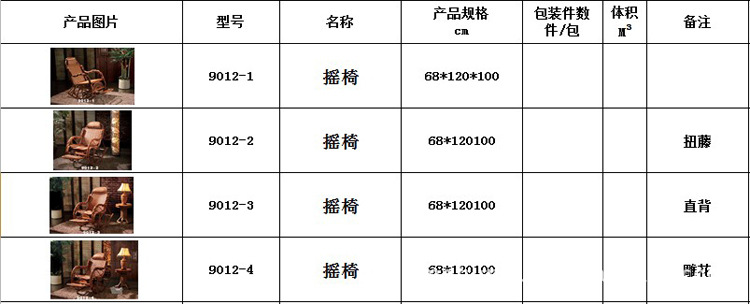 摇摇椅产品规格信息