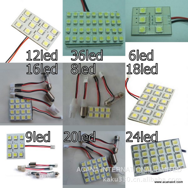 3528smd 12led灯板,车顶灯pcb led灯板汽车led车灯12v