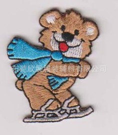 可爱卡通动物绣花标