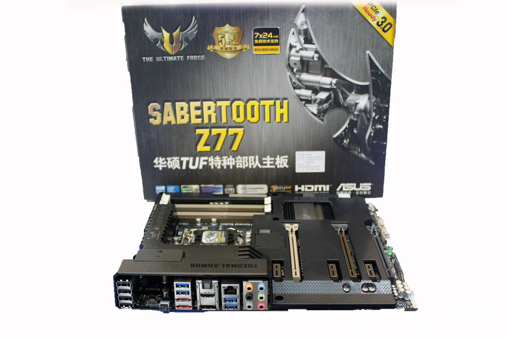 批发品牌电脑主板 华硕特种部队 sabertooth z77 主板行货正品