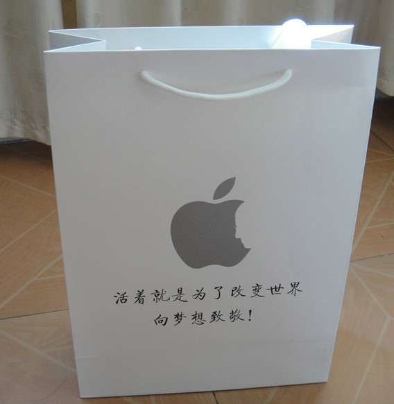 苹果手提袋 苹果纸袋子 手提纸袋 包装袋 礼品袋 logo.