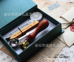 供应韩国26个字母的火漆印章套装,黑檀木柄火漆印章套装,