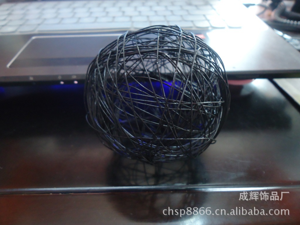 饰品配件--纯手工制作铁丝类配件-三彩线单线球