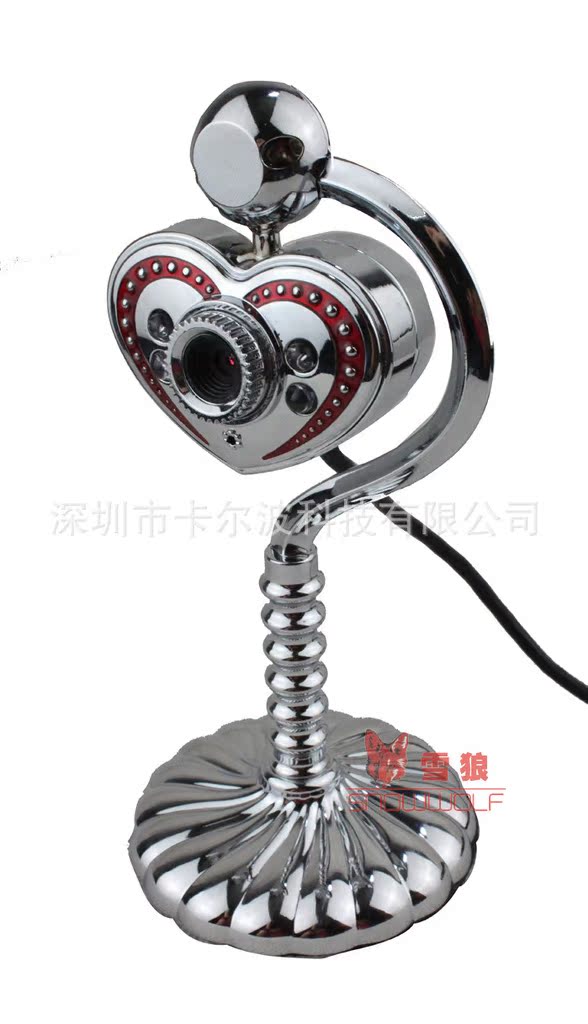 高清电脑摄像头 心形金属电脑摄像头 礼品摄像头如意