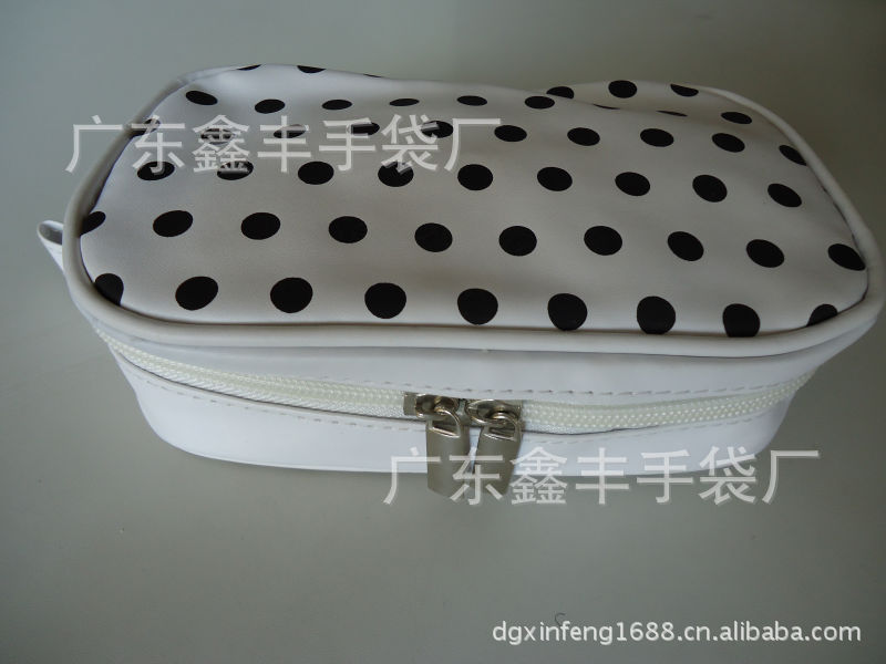 新款黑色斑點方形化妝品收納化妝盒工廠,批發,進口,代購