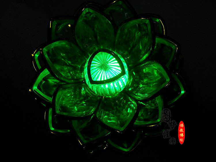 开光佛教用品led七彩莲花灯非插卡念佛机配电源供佛灯特价批发