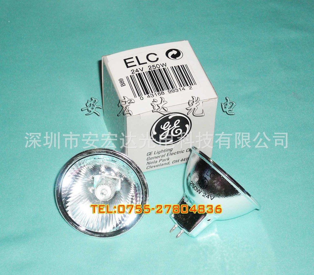 美国GE ELC 24V250W卤素杯灯--02