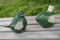 小額批發窯變鈾*動物工藝品*陽臺陶瓷鴿子*蘋果綠色對鳥 A-045