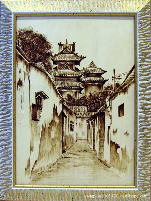 供应烙画风景