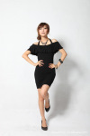 2012夏季新款欧美女装性感女装夜店挂脖一字肩收腰包臀连衣裙978