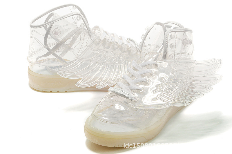 厂家现在批发阿迪达斯2012 盛夏潮流三叶草板鞋js透明翅膀 200.