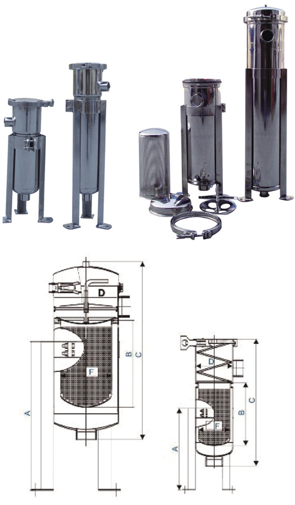 工业液体过滤袋式不锈钢304#/316l过滤器【sbf-1单袋式】