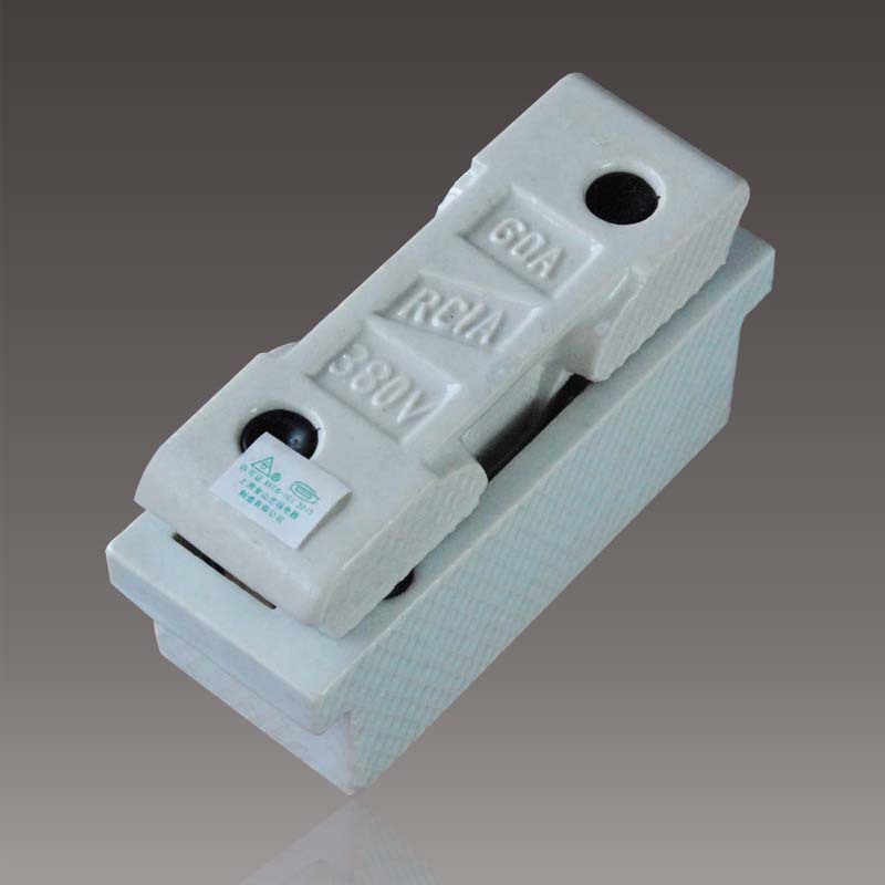 国标陶瓷保险盒(60a)插入式熔断器 保险丝盒 白料 插铅丝
