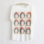 新款夏季2012日韓版寬松休閑白雪公主女裝蝙蝠衫短袖T恤批發T6078