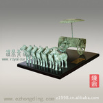 青铜器工艺品|仿古青铜器工艺品|商务礼品|天子驾六(小)