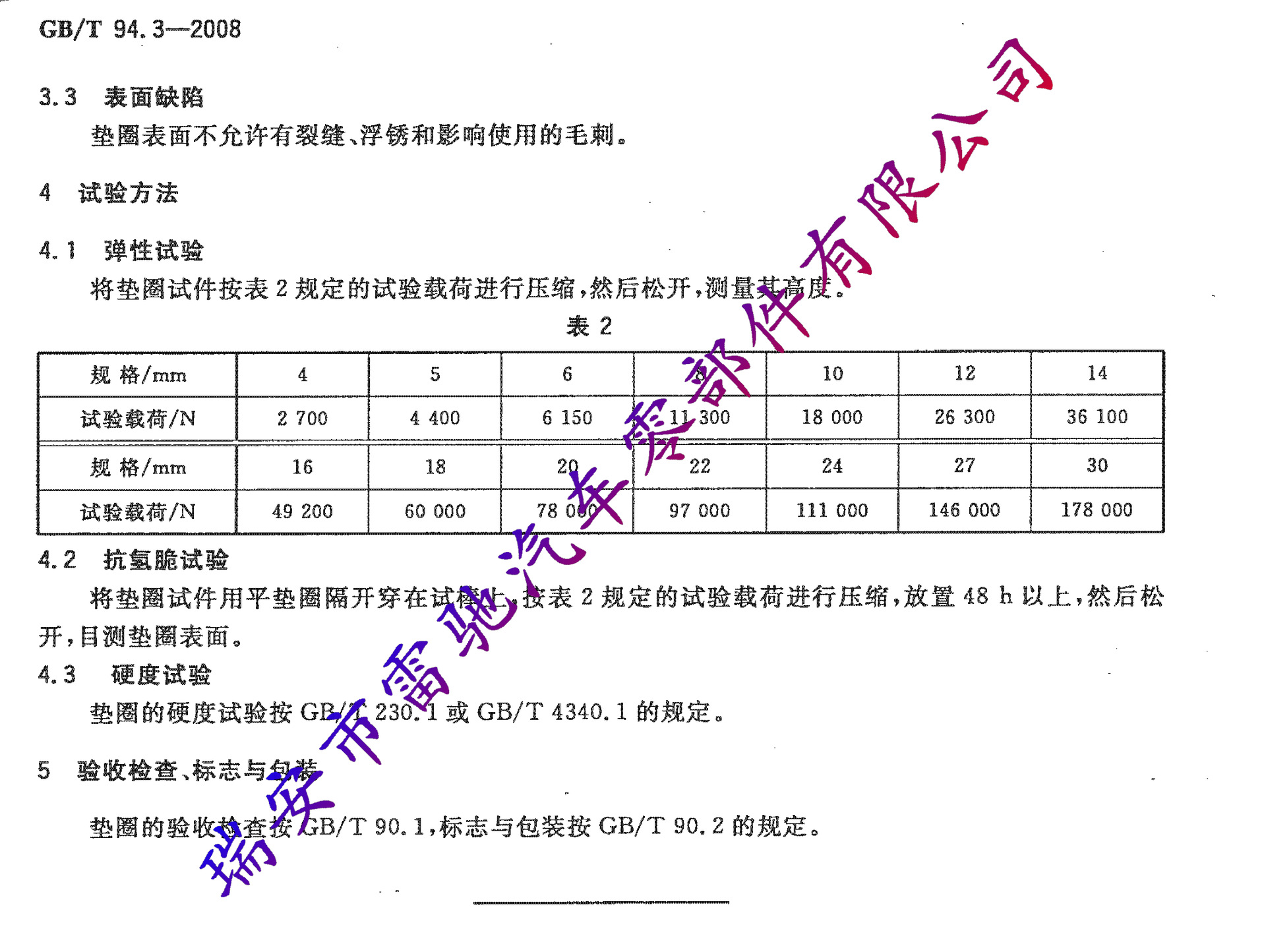 GBT 94.3-2008  弹性垫圈技术条件 鞍形、波形弹