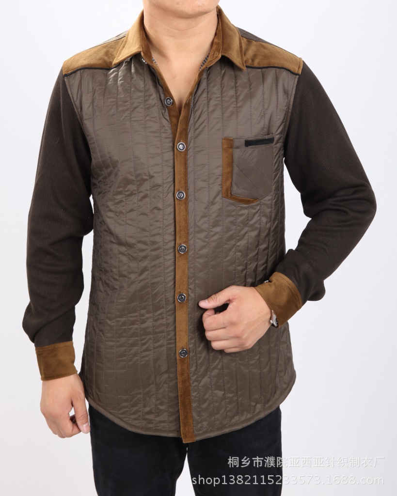 新款男装保暖衬衫