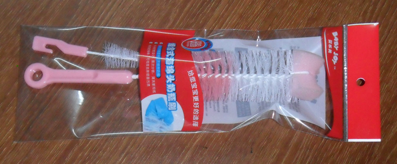 海绵头奶瓶刷带包装