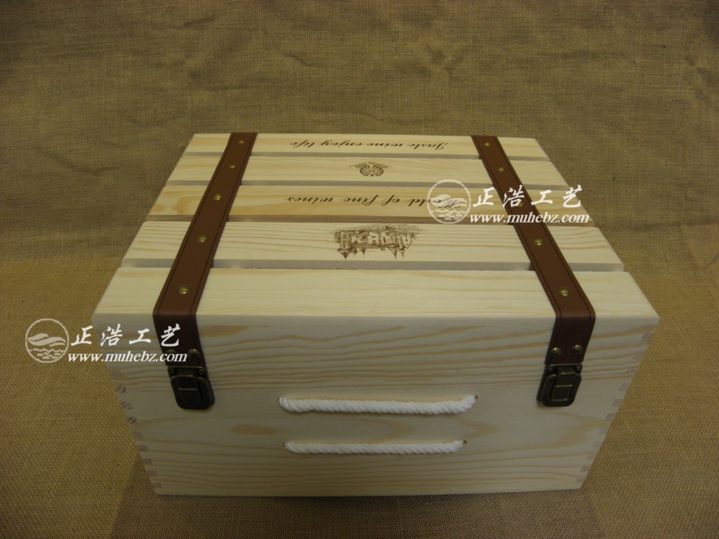 六支双排镂空木箱 红酒木箱 红酒包装盒