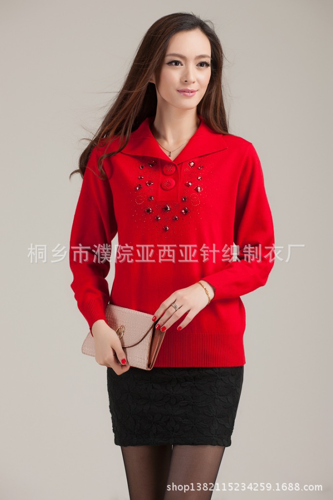 2013秋冬尊贵妈妈装新款羊毛衫