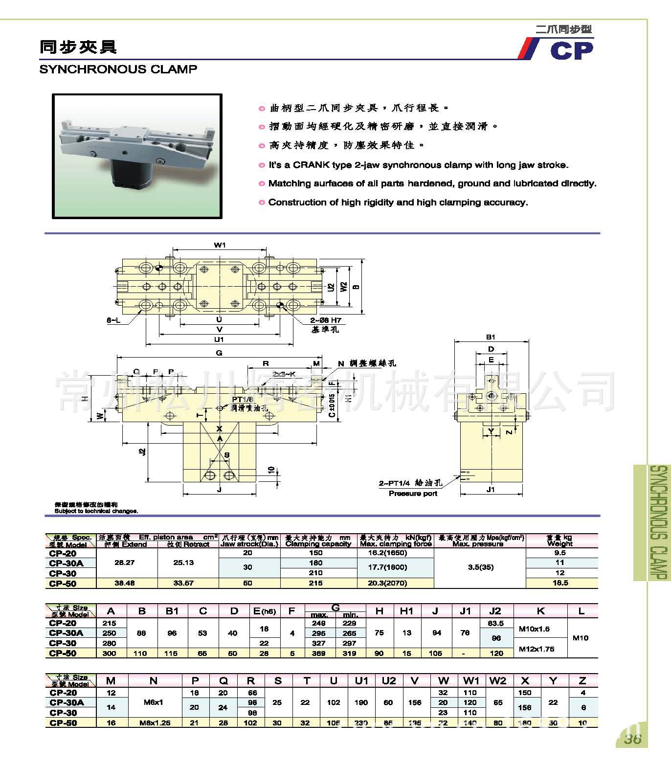 同步夹具-二爪同步型CP
