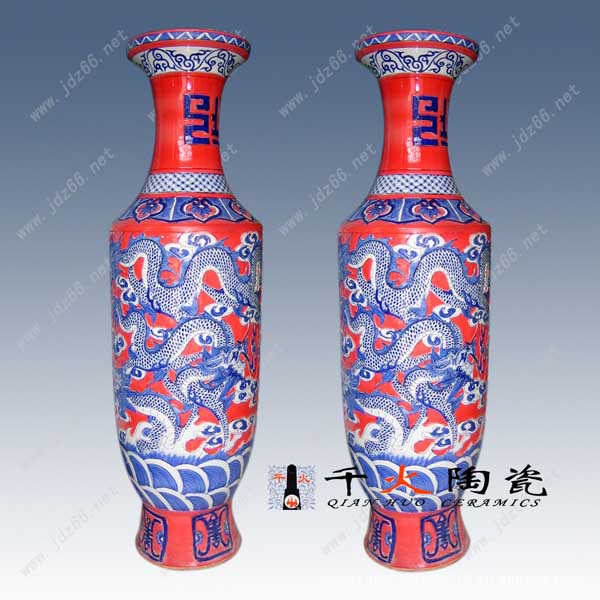 11红釉雕龙陶瓷大花瓶DPDK02000011-180