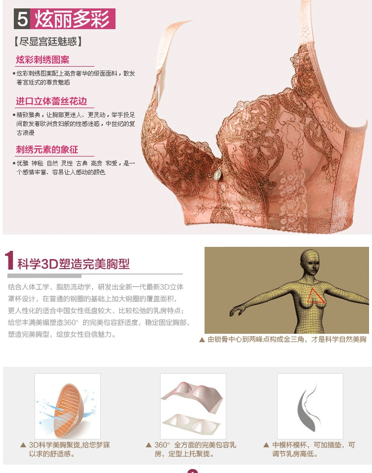 聚攏調整型品牌胸罩套裝 汕頭廠傢內衣批發代理加盟