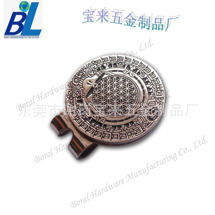 镀古高尔夫帽夹