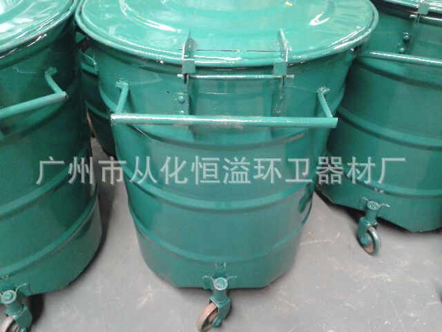 300L绿色铁皮垃圾桶