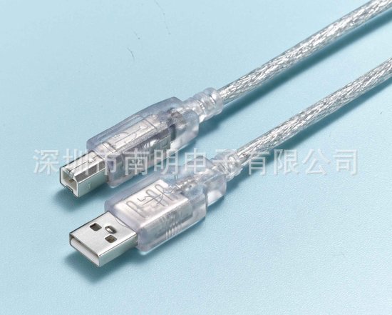 transparent USB A-M TO B-M