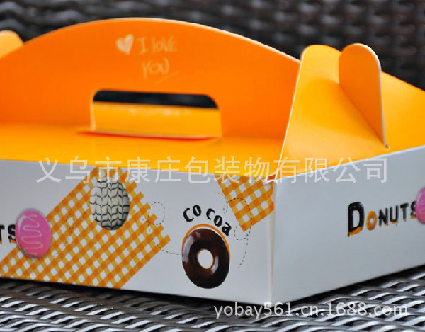 手提甜甜圈蛋糕盒 点心盒