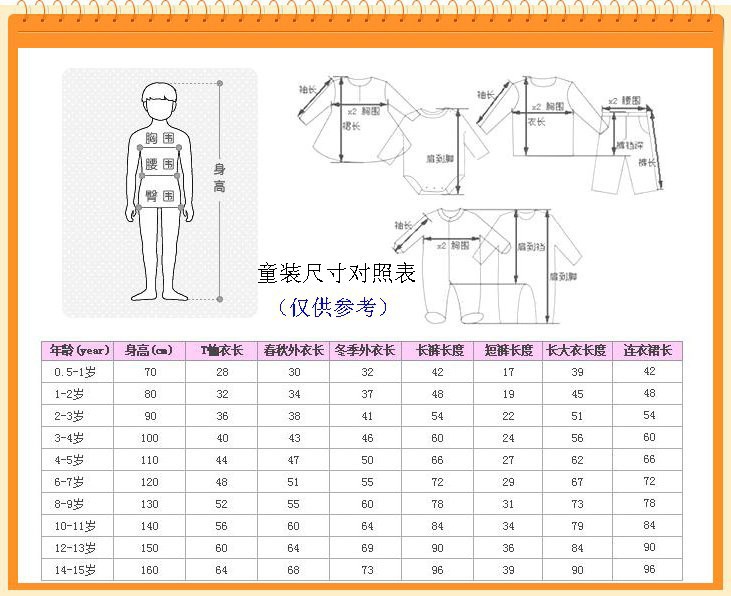 長短褲參考尺寸