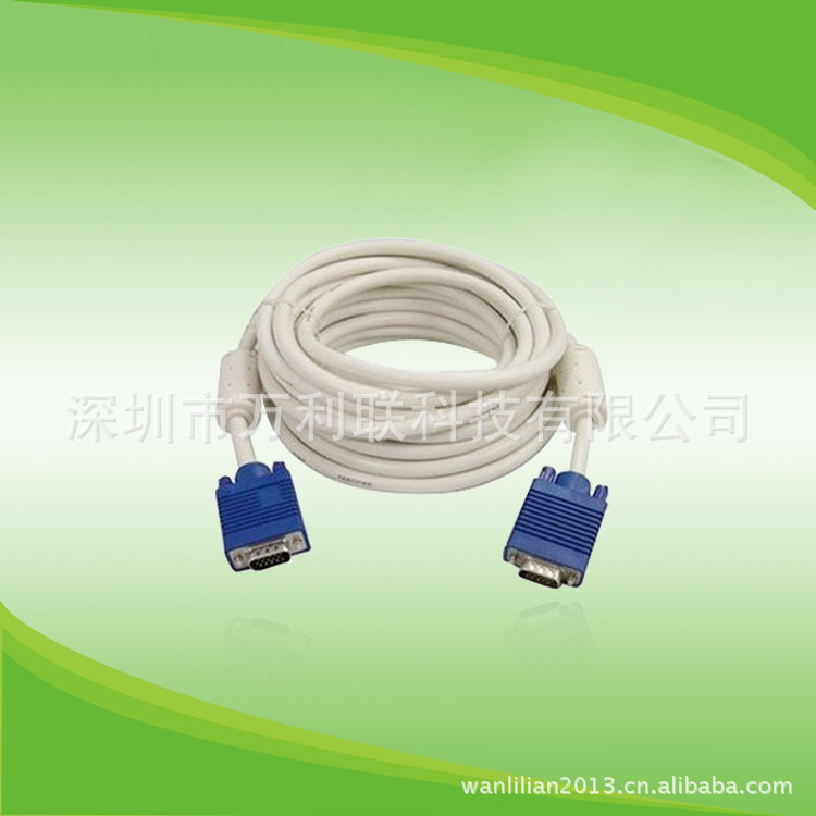 VGA3+4公-公 白线蓝头高品质投影机线1.5米，3米，5