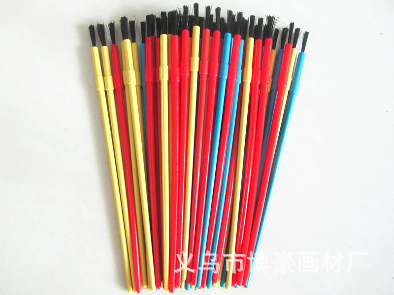 本厂专业提供各种规格栽毛笔、画笔、塑料画笔等